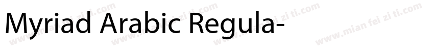 Myriad Arabic Regula字体转换